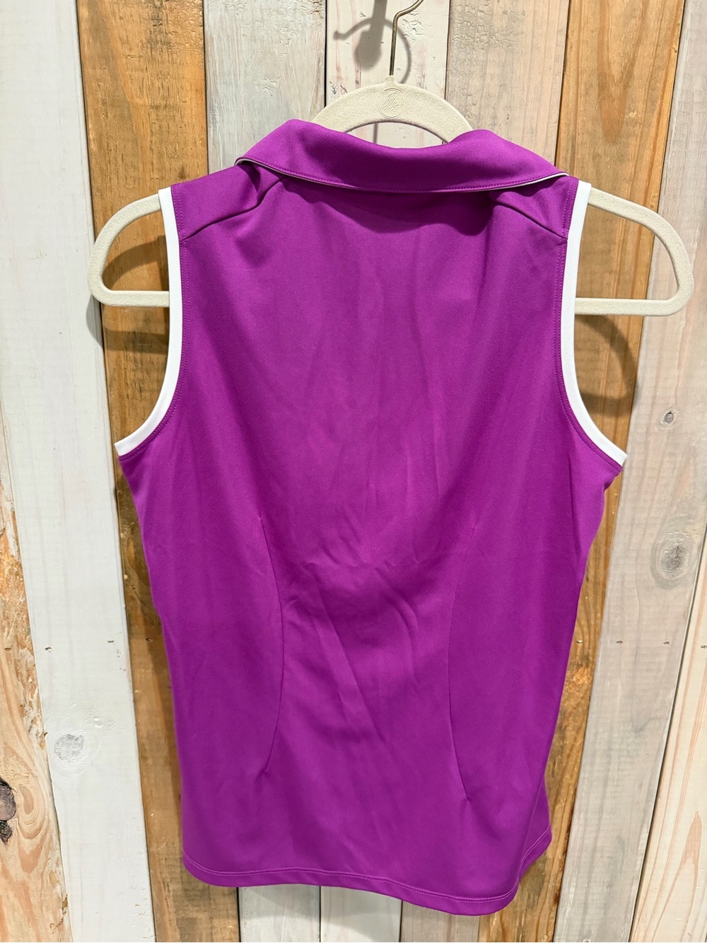 Nike Golf Purple Sleeveless Polo Tank with White Trim size M - Picture 2 of 3